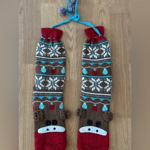 Sock Monkey Slouchy Slippers Women Size Medium (8/9 US) NEVER WORN